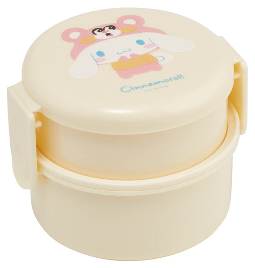 Skater Cinnamoroll 2 Tier 500ml Antibacterial Japanese Round Lunch Box- Japan Figure Store - #1 Bring To You The Best Japanese Goods