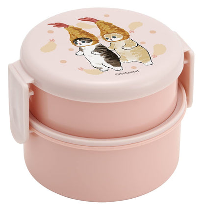 Skater Japanese Mofusand 2 Tier 500ml Antibacterial Lunch Box Round Design- Japan Figure Store - #1 Bring To You The Best Japanese Goods