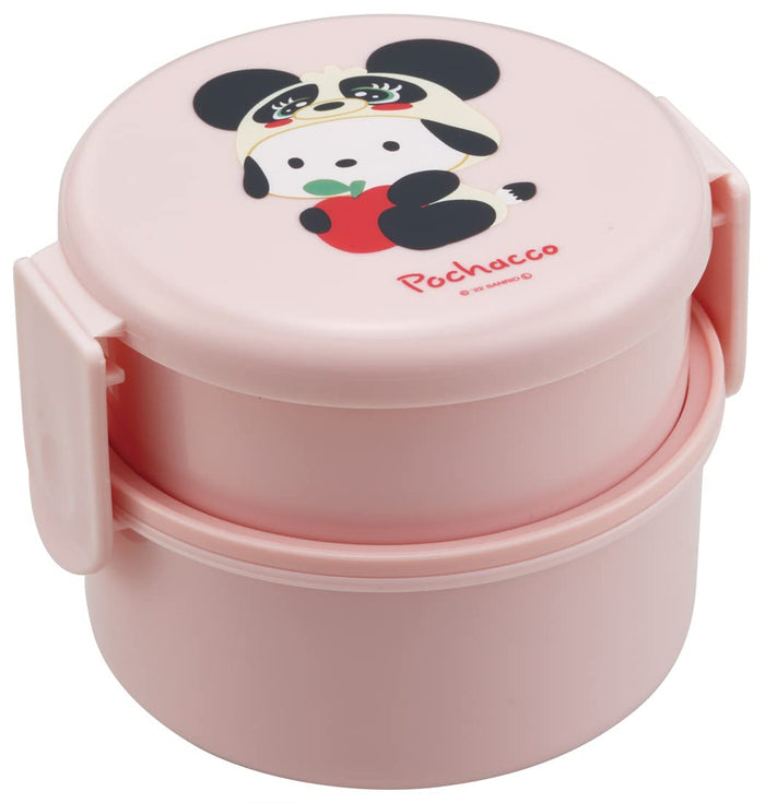 Skater 500ml 2-Tier Round Lunch Box Pochacco Headgear Design Made in Japan- Japan Figure Store - #1 Bring To You The Best Japanese Goods