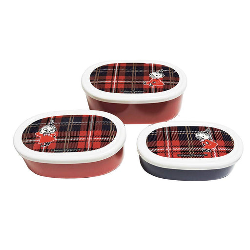 Skater Girls' Antibacterial Lunch Box Containers Set of 3 Little My Checkered Made in Japan- Japan Figure Store - #1 Bring To You The Best Japanese Goods