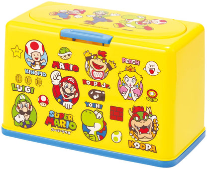 Skater Super Mario Mask Storage - Antibacterial Lift-Up Design Holds 60 Masks- Japan Figure Store - #1 Bring To You The Best Japanese Goods