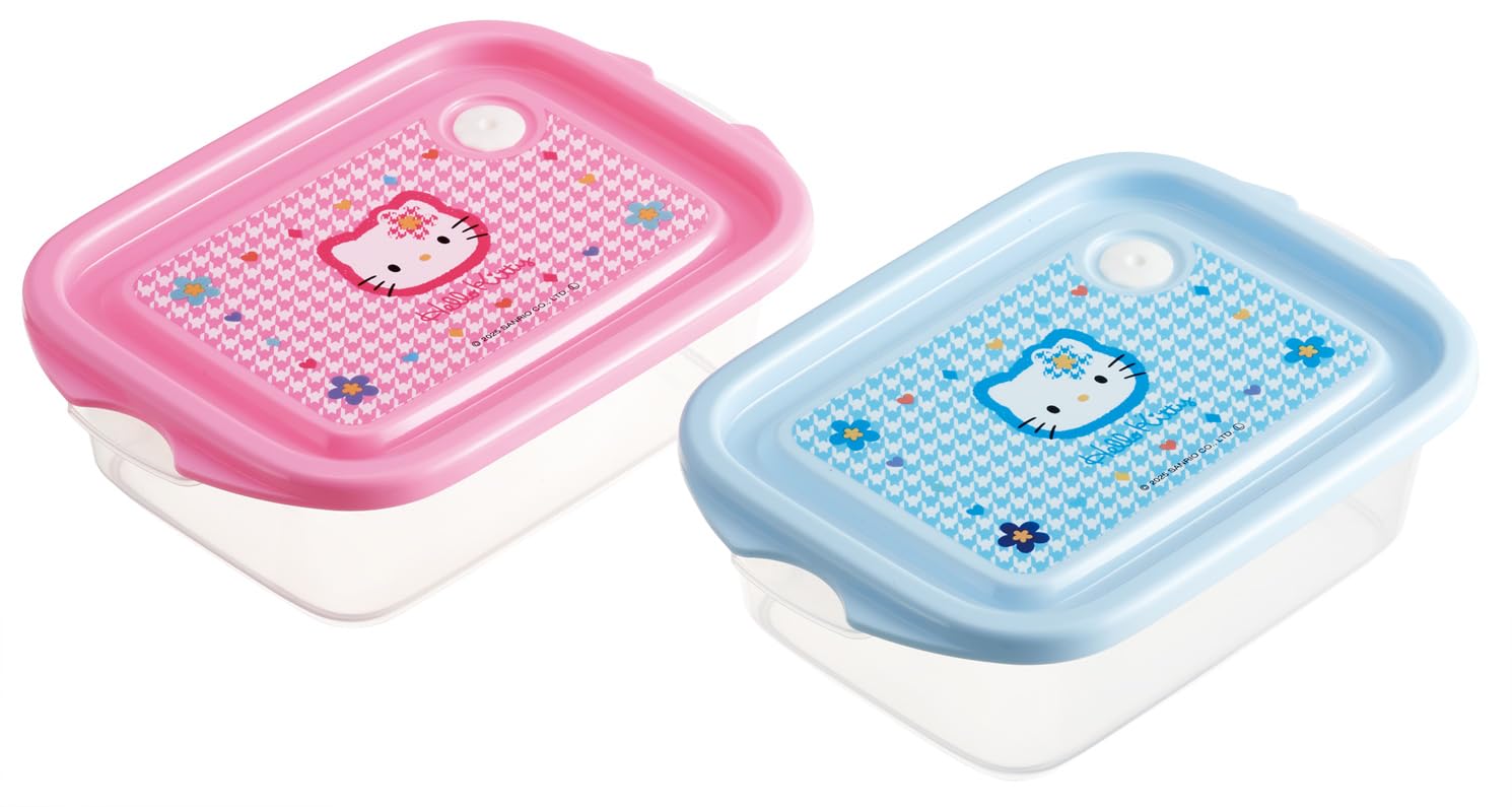 Skater Antibacterial Storage Box 2-Piece Set 500ml Hello Kitty Japan Stackable