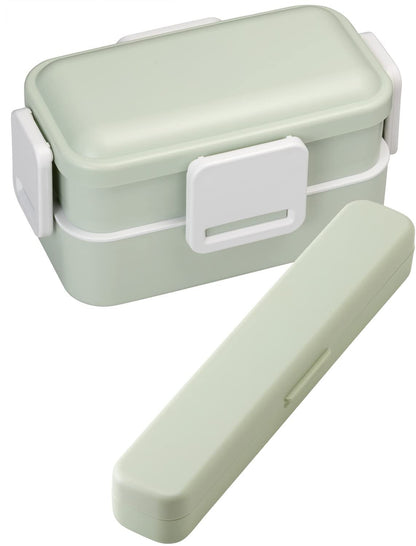 Skater Antibacterial Trio Set- Silent Chopsticks Spoon Fork in Dull Green Made in Japan- Japan Figure Store - #1 Bring To You The Best Japanese Goods