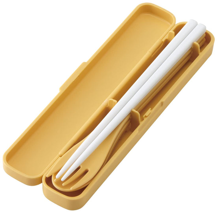 Skater Antibacterial Trio Set -Dull Yellow Chopsticks Spoon Fork - Made in Japan- Japan Figure Store - #1 Bring To You The Best Japanese Goods