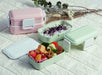 Skater 2-Tier 600ml Lunch Box with Softly Served Dome Lid Antibacterial Dull Green - Japan Made- Japan Figure Store - #1 Bring To You The Best Japanese Goods