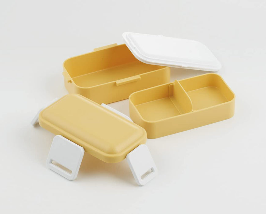 Skater 2-Tier 600ml Antibacterial Lunch Box with Dome-Shaped Lid Dull Yellow - Made in Japan- Japan Figure Store - #1 Bring To You The Best Japanese Goods