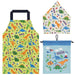 Skater Dinosaur 3-Piece Set - Kindergartener's Meal Apron Bib and Drawstring Bag- Japan Figure Store - #1 Bring To You The Best Japanese Goods