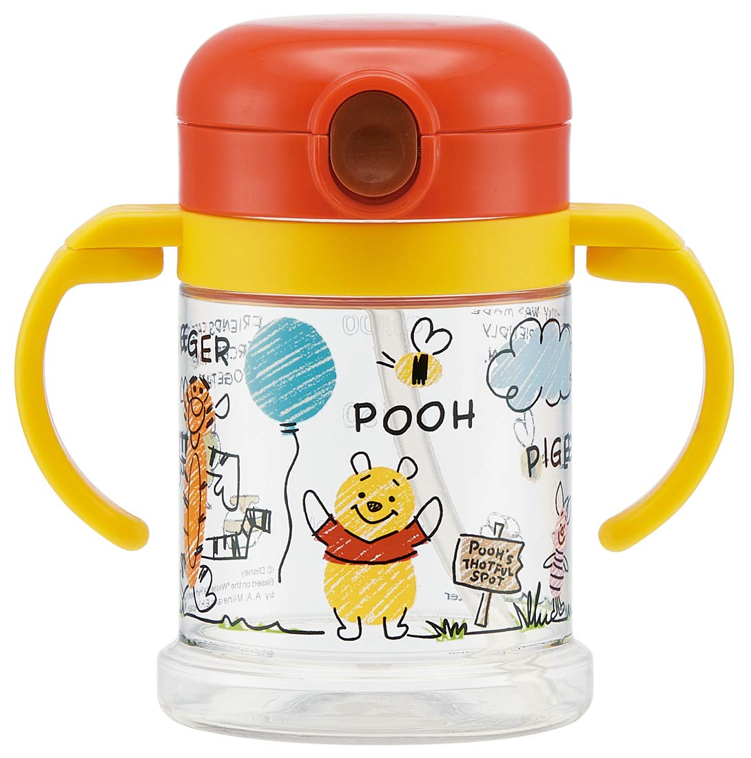 Skater Winnie The Pooh Baby Straw Mug 260ml with Double Handles - Suitable for Ages 1 & up- Japan Figure Store - #1 Bring To You The Best Japanese Goods