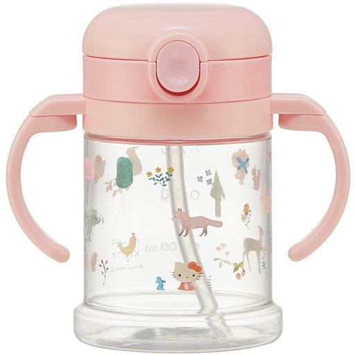Skater Sanrio Kitty Baby Straw Mug 260ml Dual Handle Age 1 and Up Foldable KSHW1N-A- Japan Figure Store - #1 Bring To You The Best Japanese Goods