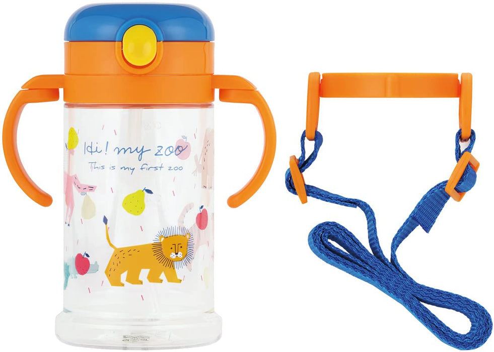 Skater Baby Straw Mug - 370ml High My Zoo 2-Way Type with Foldable Handle & Strap- Japan Figure Store - #1 Bring To You The Best Japanese Goods