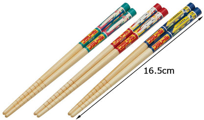 Skater Bamboo Chopsticks Set 16.5cm Set of 3 Plarail Design Skater- Japan Figure Store - #1 Bring To You The Best Japanese Goods
