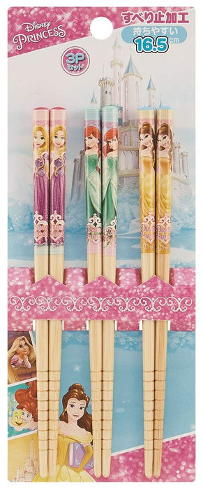 Skater Disney Princess Bamboo Chopsticks Set of 3 16.5cm Ant2T-A- Japan Figure Store - #1 Bring To You The Best Japanese Goods