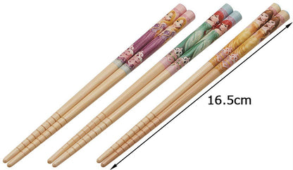 Skater Disney Princess Bamboo Chopsticks Set of 3 16.5cm Ant2T-A- Japan Figure Store - #1 Bring To You The Best Japanese Goods