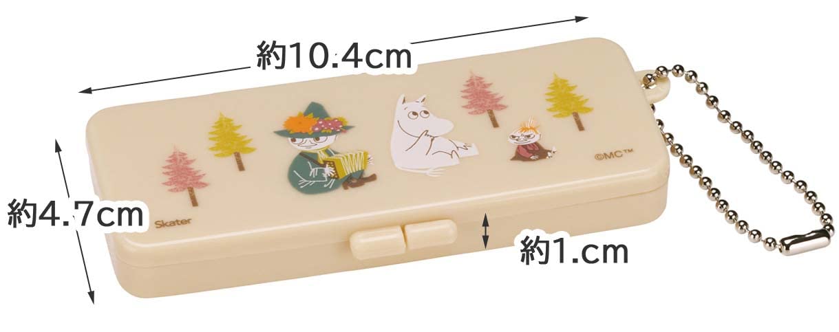 Skater Moomin Zbmlc1-A Multi-use Travel Case for Bandages Medicine and Cotton Swabs with Chain- Japan Figure Store - #1 Bring To You The Best Japanese Goods