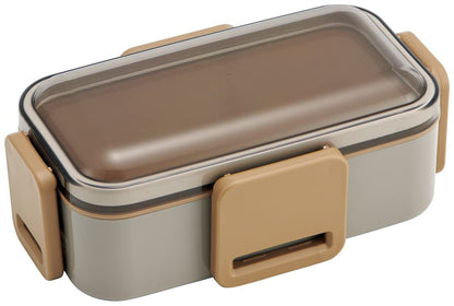 Skater Antibacterial Mauve Gray Bento Box 600ml 2 Tiers Softly Served with Domed Lid Made in Japan - Women's Lunchbox- Japan Figure Store - #1 Bring To You The Best Japanese Goods