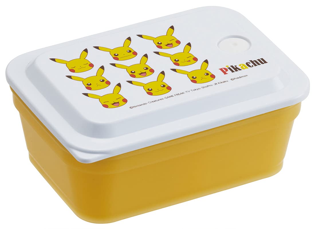 Skater Pikachu 1-Tier Bento Box 450ml Silver Ion Antibacterial Fluffy Packing with Air Valve- Japan Figure Store - #1 Bring To You The Best Japanese Goods