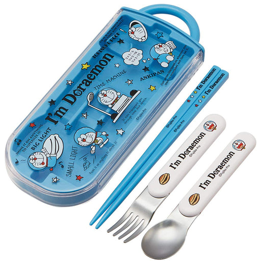 Skater Doraemon Kids Bento Trio Set - Chopsticks Spoon Fork- Japan Figure Store - #1 Bring To You The Best Japanese Goods