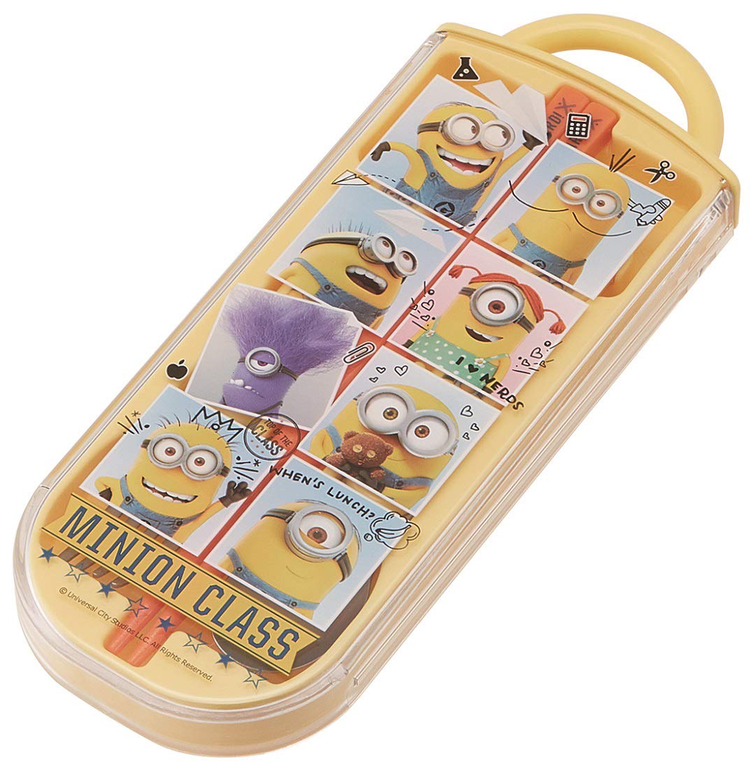 Skater Kids Bento Trio Set - Chopsticks Spoon Fork - Minion Design 16.5cm- Japan Figure Store - #1 Bring To You The Best Japanese Goods