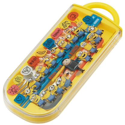 Skater Trio Set: Bento Kids Chopsticks Spoon Fork Minions Fever Edition- Japan Figure Store - #1 Bring To You The Best Japanese Goods