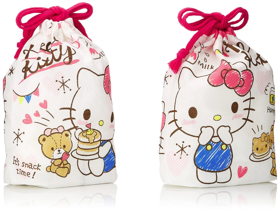 SKATER Drawstring Bag Set 2 Pcs Hello Kitty Sweets- Japan Figure Store - #1 Bring To You The Best Japanese Goods