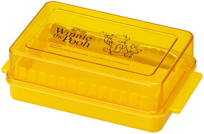 Skater Winnie The Pooh Disney Butter Case Container with Cutter Guide BTG1- Japan Figure Store - #1 Bring To You The Best Japanese Goods