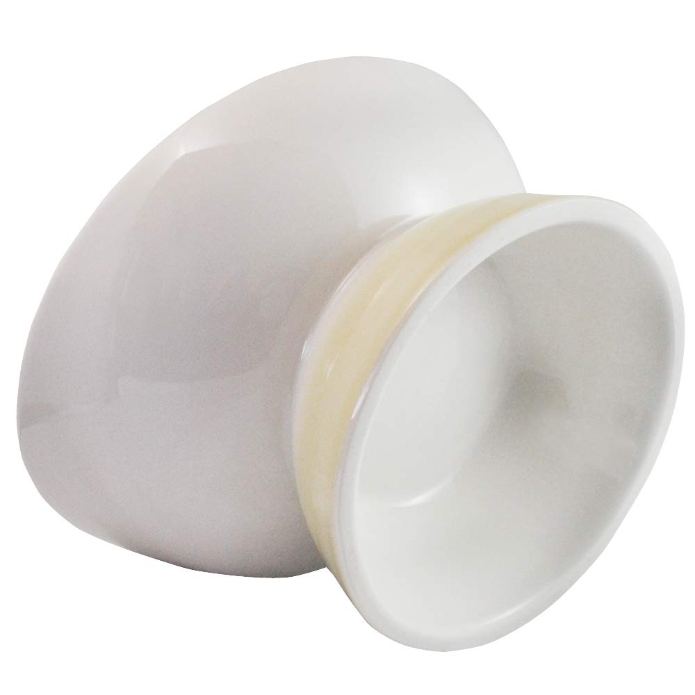 Skater Wide Ceramic Pet Food Bowl with Mat for Brachycephalic Dogs - Ivory- Japan Figure Store - #1 Bring To You The Best Japanese Goods