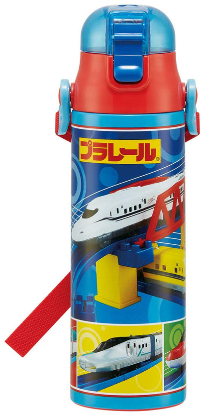 Skater Kids 2-Way Stainless Steel 570ml Water Bottle with Cup Plarail 21 Series- Japan Figure Store - #1 Bring To You The Best Japanese Goods
