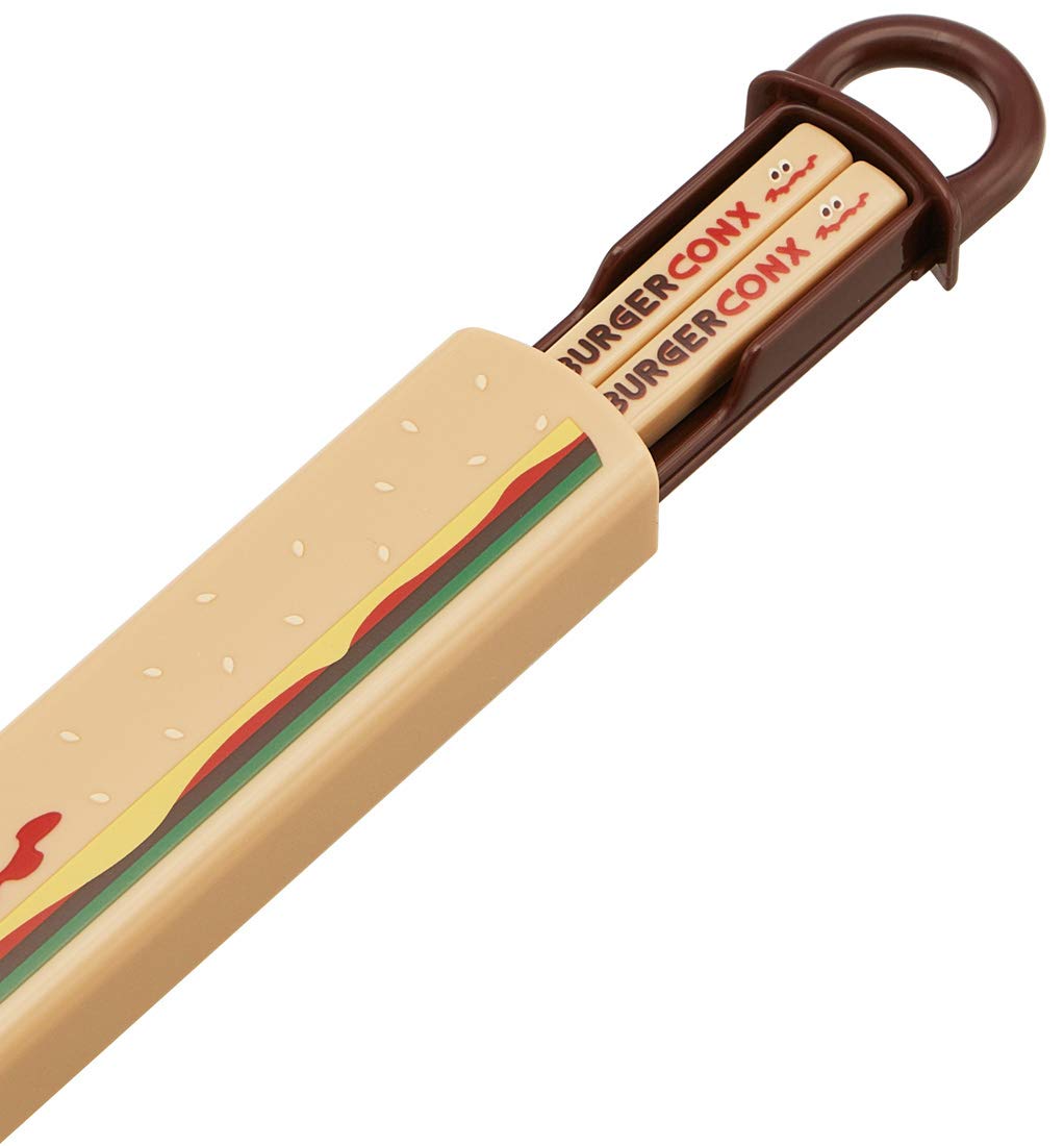 Skater Made in Japan Kids Antibacterial Burger Chopstick Slide Case Set- Japan Figure Store - #1 Bring To You The Best Japanese Goods
