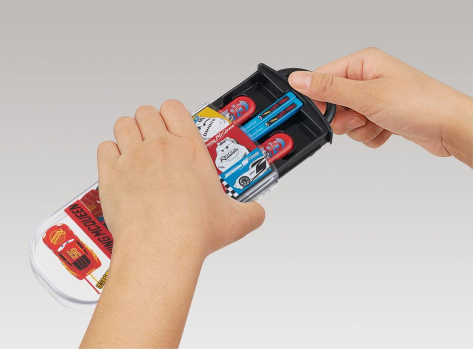 Skater Disney Cars Children's Slide Trio Set with Lunch Box Chopsticks Spoon Fork - Boys 22 Made in Japan- Japan Figure Store - #1 Bring To You The Best Japanese Goods