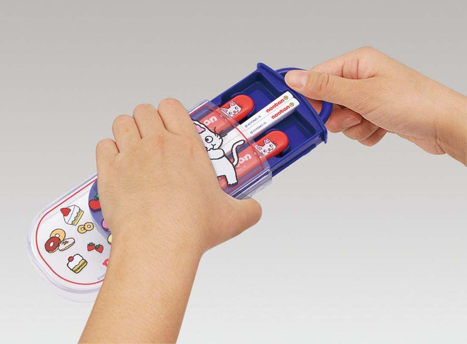 Skater Japanese-made Children's Antibacterial Trio Set - Fork Spoon Chopsticks Nontan Tacc2Ag-A- Japan Figure Store - #1 Bring To You The Best Japanese Goods