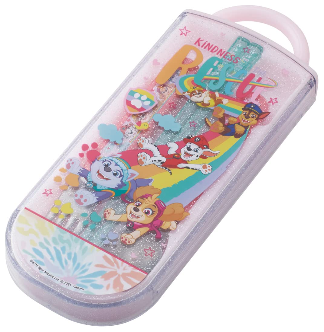 Skater Paw Patrol Rescue Children's Antibacterial Chopsticks Spoon & Fork Set - Made in Japan Tacc2Ag-A- Japan Figure Store - #1 Bring To You The Best Japanese Goods