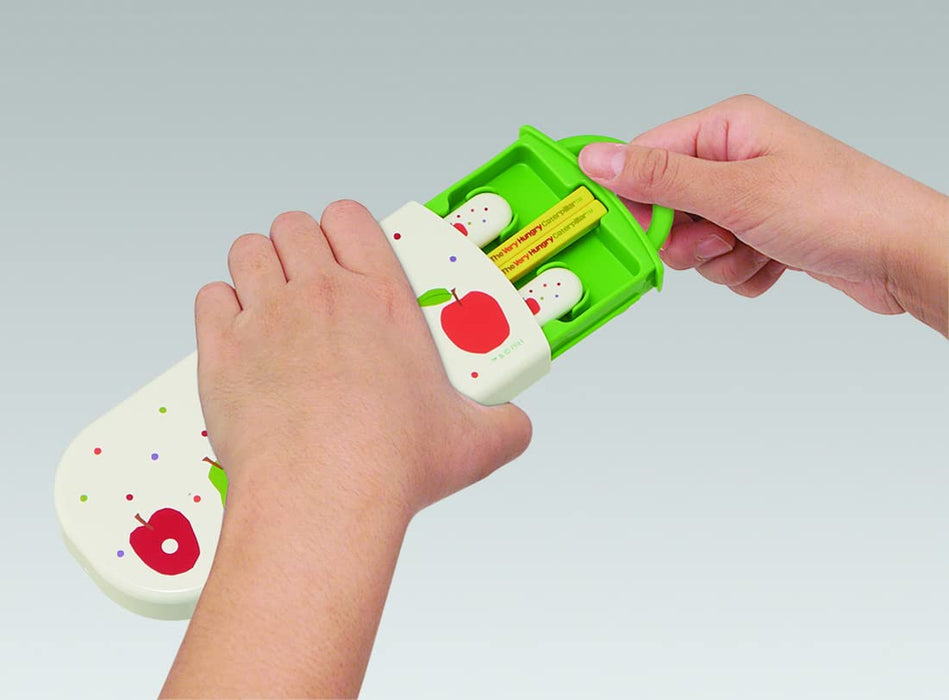 Skater Kids Antibacterial Cutlery Set - Spoon Fork Chopsticks Very Hungry Caterpillar Design Made in Japan- Japan Figure Store - #1 Bring To You The Best Japanese Goods