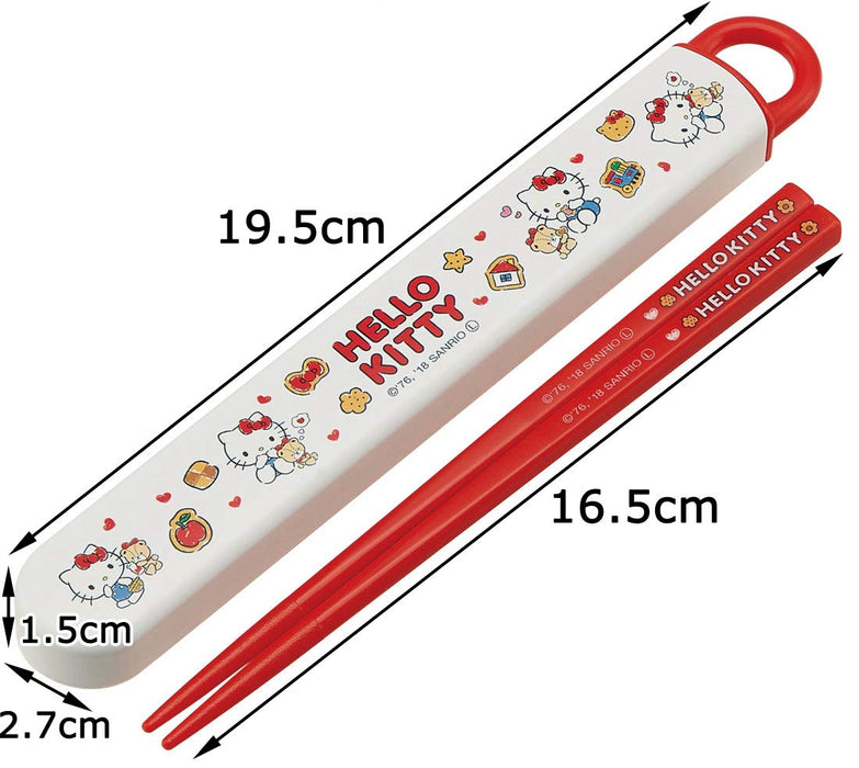 Skater Hello Kitty Children's Chopsticks & Case Set Sanrio Made in Japan ABS2AM- Japan Figure Store - #1 Bring To You The Best Japanese Goods