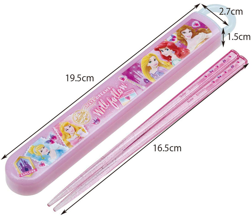 Skater Disney Princess Children's 16.5cm Chopsticks and Case Set Made in Japan ABS2AM- Japan Figure Store - #1 Bring To You The Best Japanese Goods