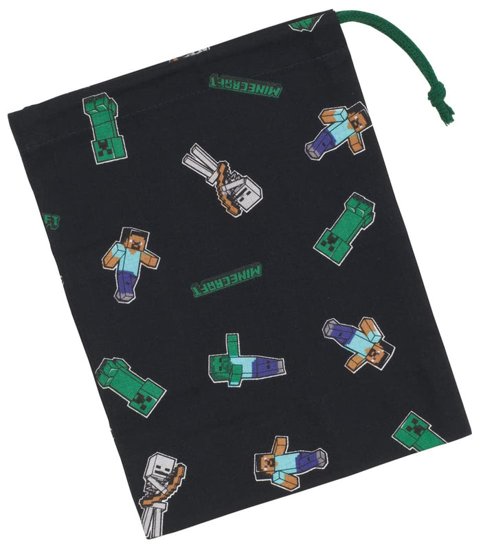 Skater Minecraft Made in Japan Children's Cup Bag 21 x 15 cm - KB62-A- Japan Figure Store - #1 Bring To You The Best Japanese Goods