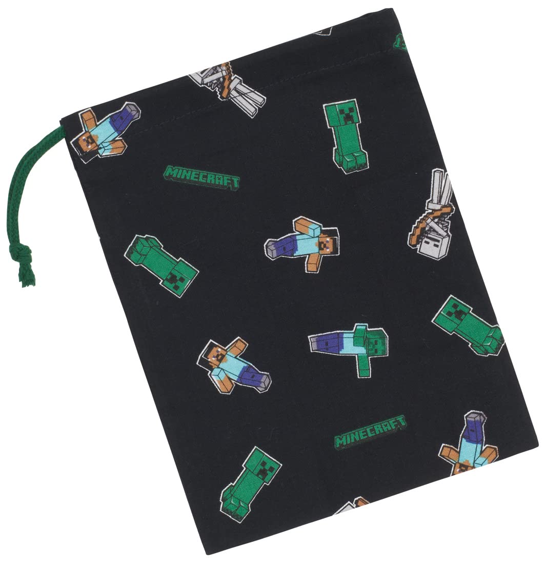 Skater Minecraft Made in Japan Children's Cup Bag 21 x 15 cm - KB62-A- Japan Figure Store - #1 Bring To You The Best Japanese Goods