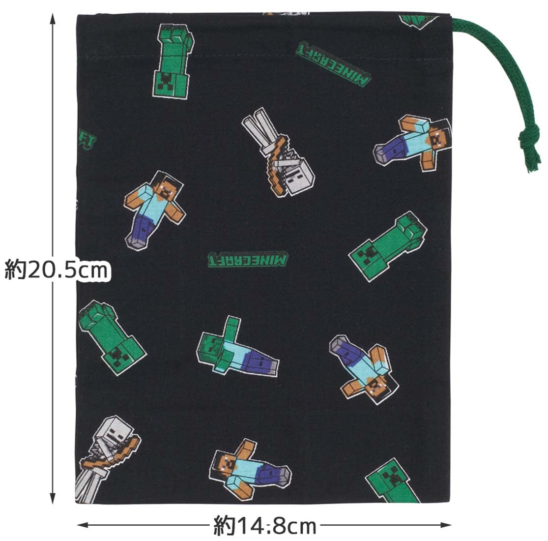 Skater Minecraft Made in Japan Children's Cup Bag 21 x 15 cm - KB62-A- Japan Figure Store - #1 Bring To You The Best Japanese Goods