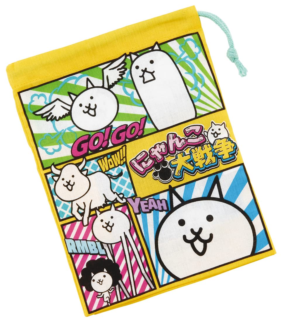 Skater Battle Cats 23 Kids Cup Bag 21x15cm Made in Japan SKU Kb62-A- Japan Figure Store - #1 Bring To You The Best Japanese Goods