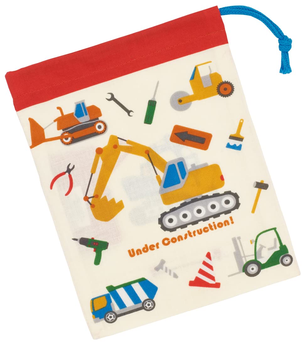 Skater Brand 21x15 cm Children's Cup Bag with Working Car Design Made in Japan- Japan Figure Store - #1 Bring To You The Best Japanese Goods