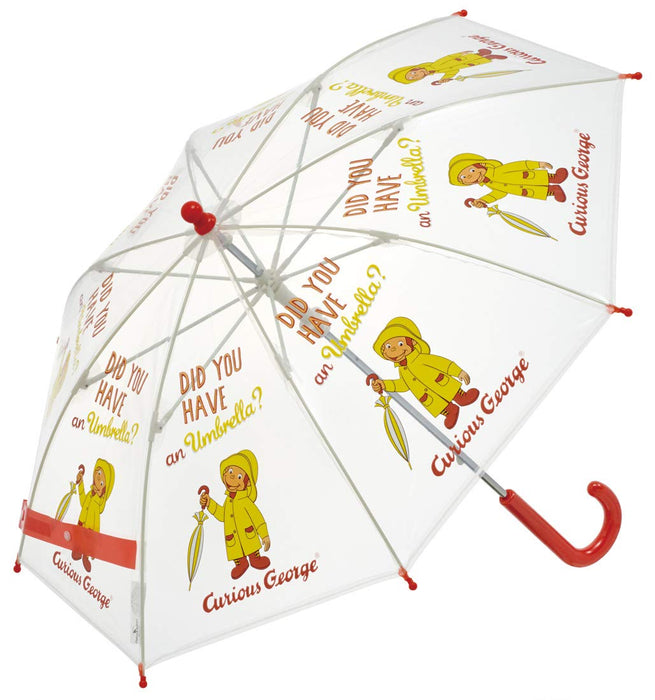 Skater Curious George Children's 40cm Long Vinyl Umbrella UBV2- Japan Figure Store - #1 Bring To You The Best Japanese Goods