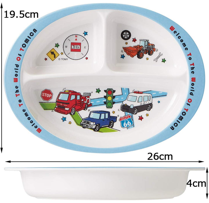 Skater 750ml M370-A Tomica Kids Melamine Lunch Plate Skater Children's Dish- Japan Figure Store - #1 Bring To You The Best Japanese Goods