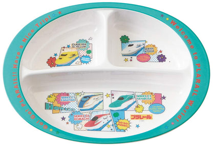 Skater Kids 750ml Melamine Lunch Plate Plarail Design - M370 Model- Japan Figure Store - #1 Bring To You The Best Japanese Goods