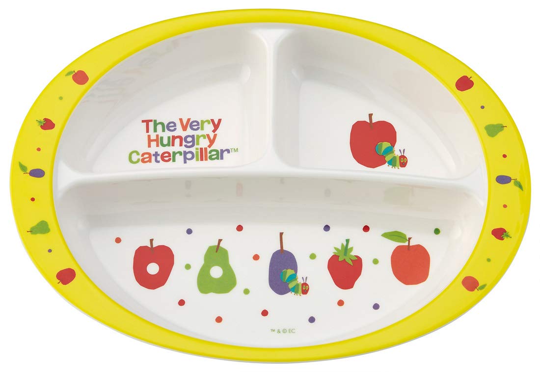 Skater Kids 750ml Melamine Lunch Plate - Very Hungry Caterpillar Fruit Design- Japan Figure Store - #1 Bring To You The Best Japanese Goods