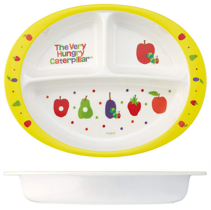 Skater Kids 750ml Melamine Lunch Plate - Very Hungry Caterpillar Fruit Design- Japan Figure Store - #1 Bring To You The Best Japanese Goods