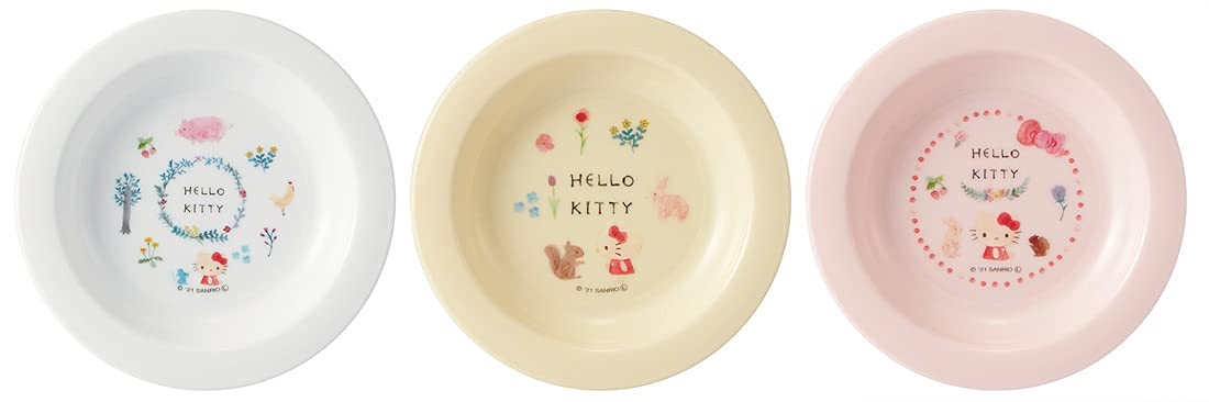 Skater Hello Kitty Children's Plate Set of 3 12cm - Sanrio Made in Japan- Japan Figure Store - #1 Bring To You The Best Japanese Goods