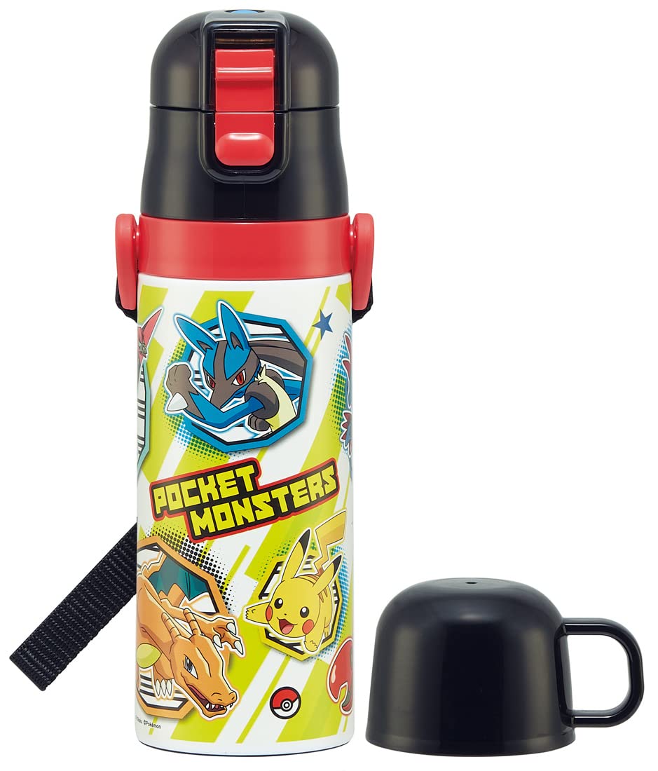 Skater Stainless Steel 470ml Water Bottle For Boys: Pokemon-Themed Lightweight Thermal Insulation Cute Kids Sport Bottle- Japan Figure Store - #1 Bring To You The Best Japanese Goods