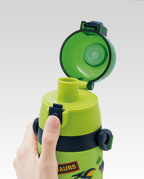 Skater Dinosaur 3D Printed 480ml Stainless Steel Water Bottle for Boys - Lightweight & Child-Friendly- Japan Figure Store - #1 Bring To You The Best Japanese Goods