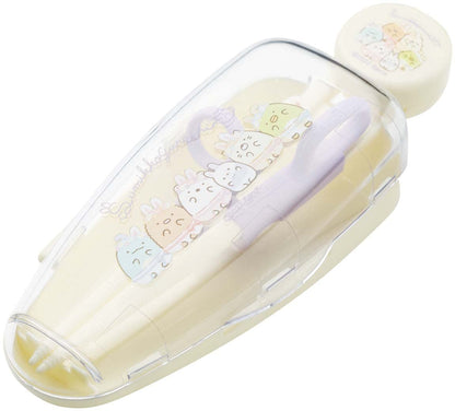 Skater Right-Handed Training Chopsticks 14cm - Sumikko Gurashi Design Ages 2-7 Square Tips with Case- Japan Figure Store - #1 Bring To You The Best Japanese Goods