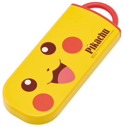 Skater Pikachu Kids Trio Set: 16.5cm Pokemon Spoon Fork Chopsticks- Japan Figure Store - #1 Bring To You The Best Japanese Goods