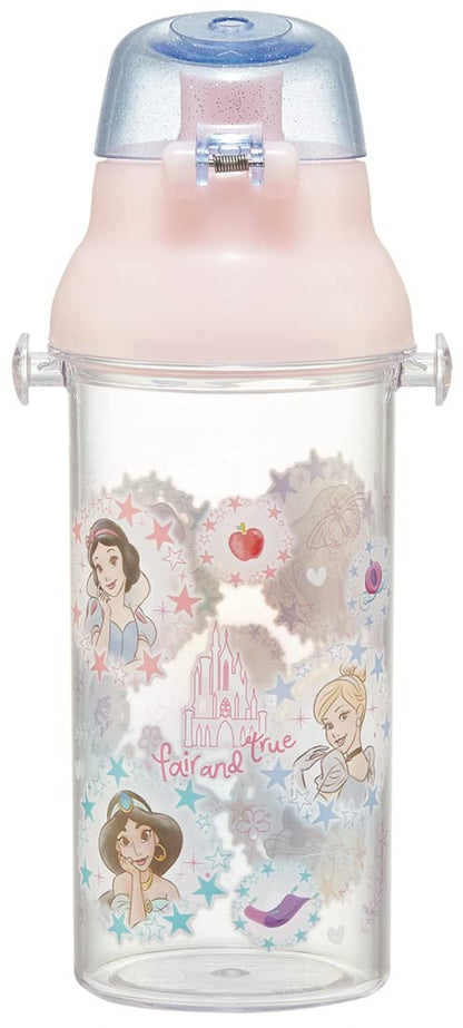 Skater Disney Princess Clear Water Bottle - 480Ml for Girls - Made in Japan- Japan Figure Store - #1 Bring To You The Best Japanese Goods